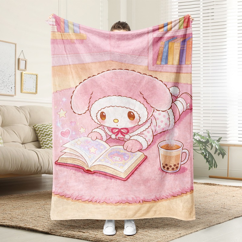 Christmas Throw Blanket - Sanrio Dekentje Gezellige Roze Flanellen Dekentje