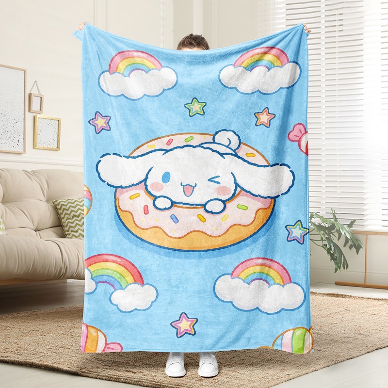 Christmas Throw Blanket - Sanrio Dekentje Schattig Cinnamoroll Donut Pluche