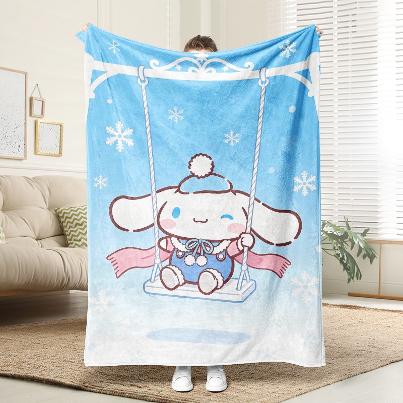 Christmas Throw Blanket - Sanrio Dekbed Cinnamoroll Winter Swing Pluche
