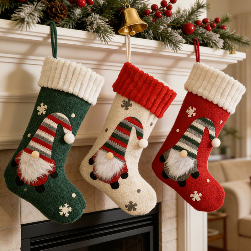 Zachte pluche kerstsokversieri - Christmas Stocking Hanging recensie en prijs