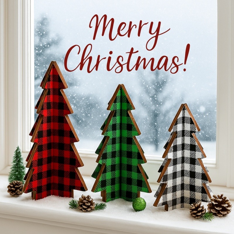3-delig kerstdecor geruite hou - Christmas Throw Blanket recensie en prijs
