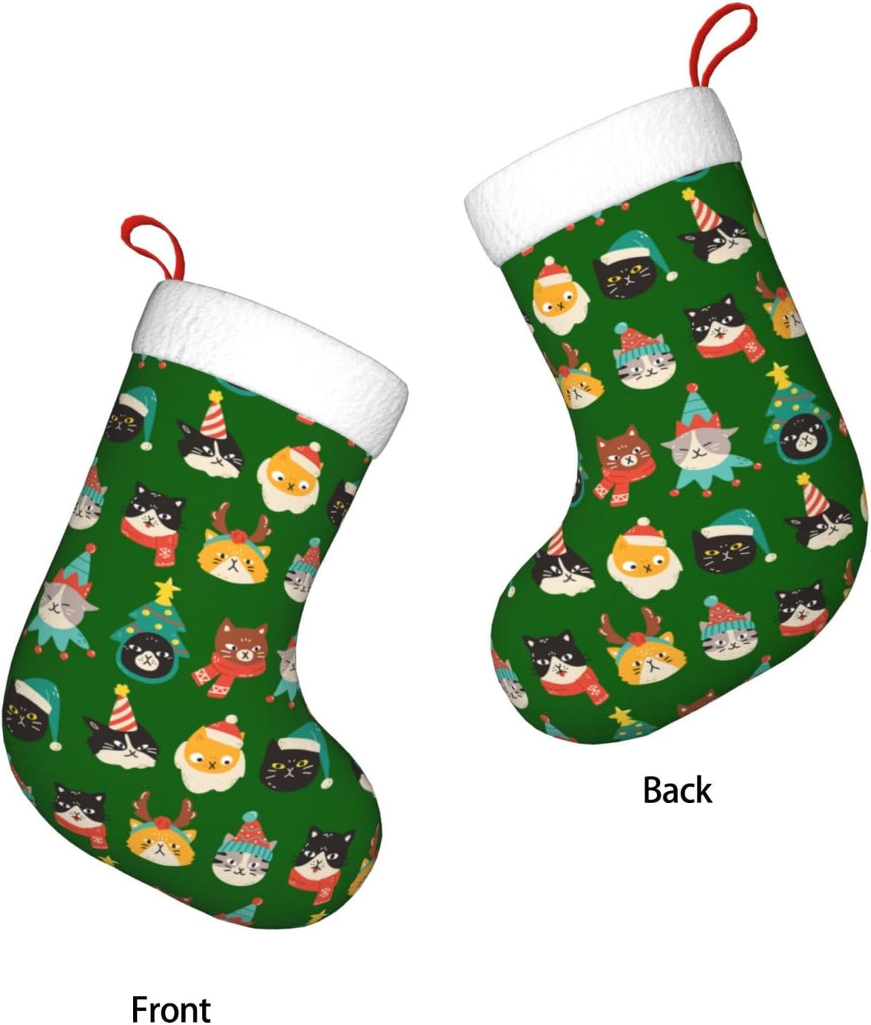 Leuke katten groene kerstsokke - Christmas Stocking Hanging recensie en prijs